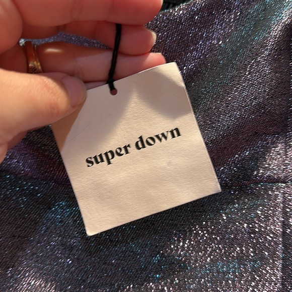 NWT! Superdown Revolve Metallic Bustier Corset Top L Sparkle - Picture 4 of 9